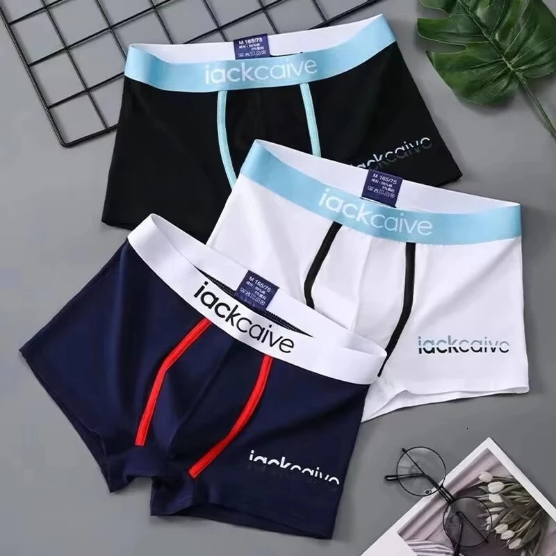 3Pcs Male Panties Cotton Men's Underwear Boxers Breathable Man Boxer Printed Underpants Comfortable Shorts Men Underwear M-3XL 260923