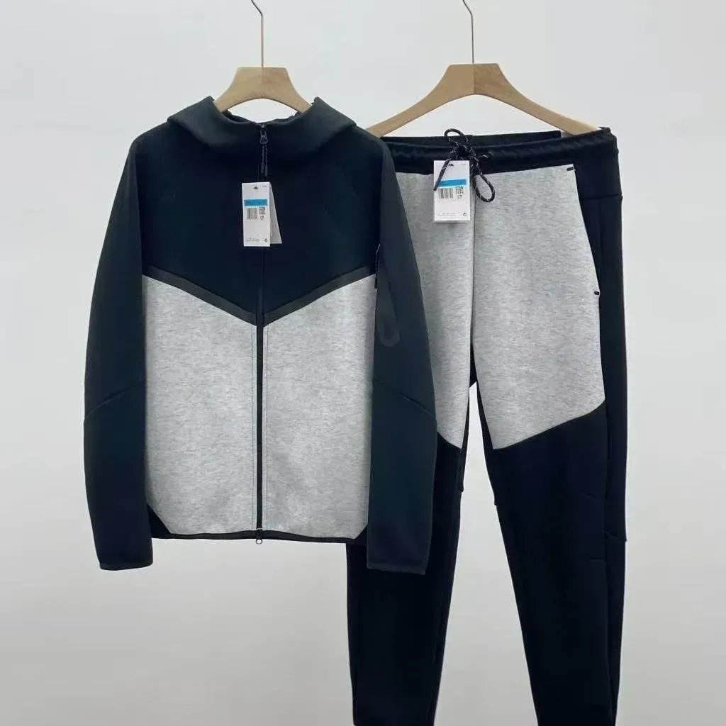Tech Fleece tracksuit tech fleece autumn Tracksuit Pure Cotton Fashion Men Womens Hoodies Pants Tracksuits Sports Windbreaker Jackets Zipper Thick S