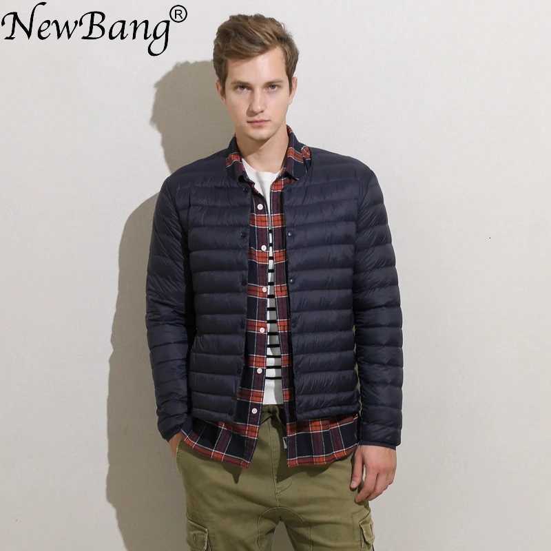 NewBang Men's Down Brand Parkas Ultra Light Down Jacket Men Men's Down Jacket Slim Windproof Portable Lightweight Coat Warm Liner C260922