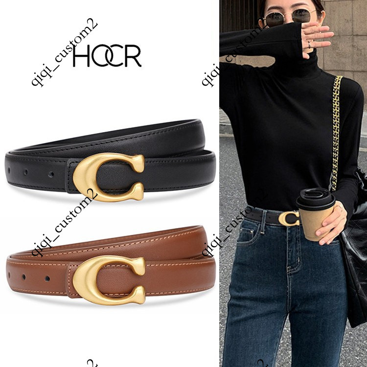 New women's genuine leather belt, fashionable and versatile, with a high-end decorative buckle, made of cowhide, available from the manufacture