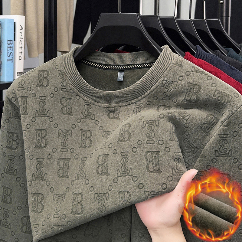 2026 New Design Men's Printed Long-sleeved Round-collar Sweater - Trendy Autumn-winter Fashion Soft And Comfortable Ultra-flexible Versatile Ba