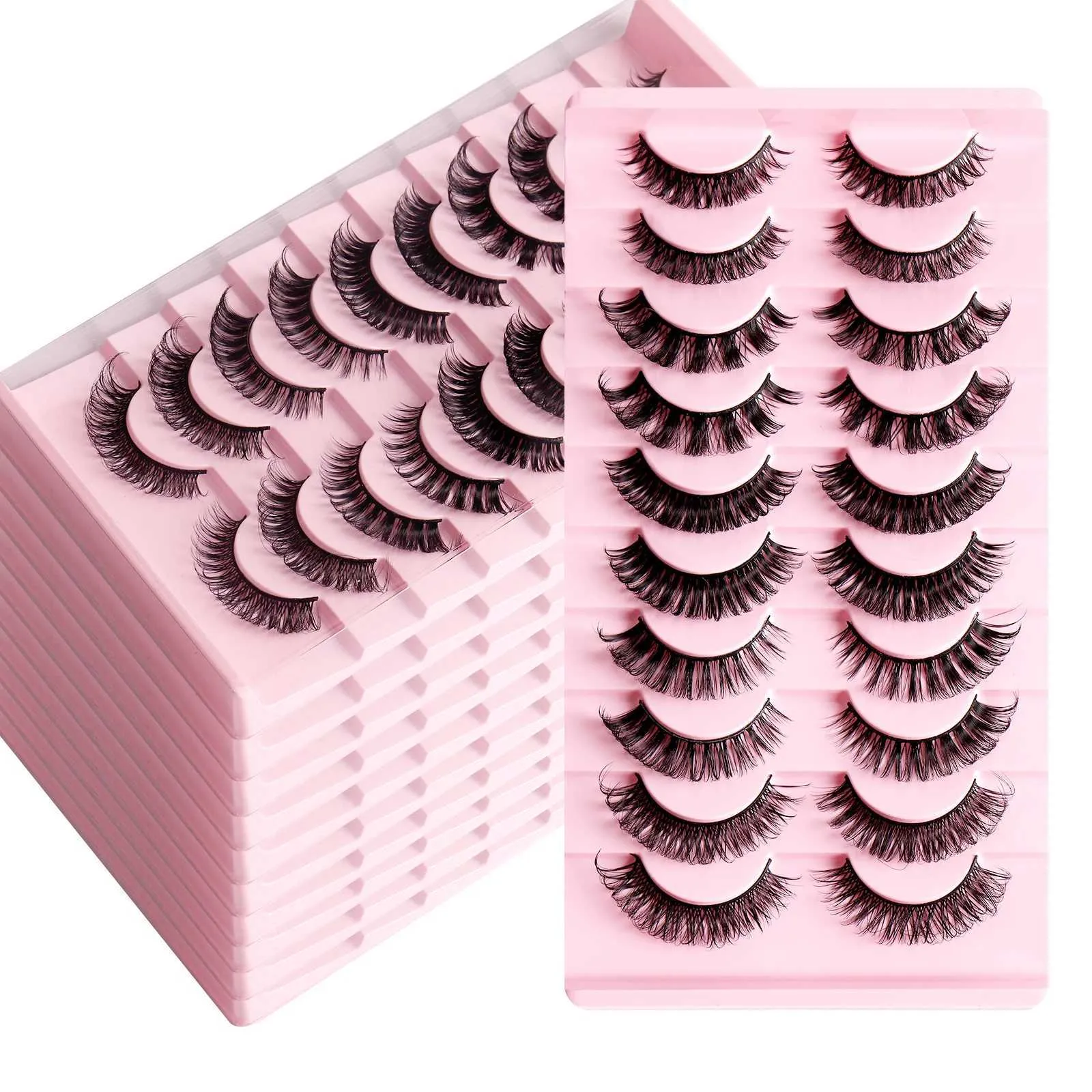 2/10Pairs 3D Mink Lashes russian strip lash Dramatic False Eyelashes Faux Cils Makeup Fake Eyelash Extension maquiagem