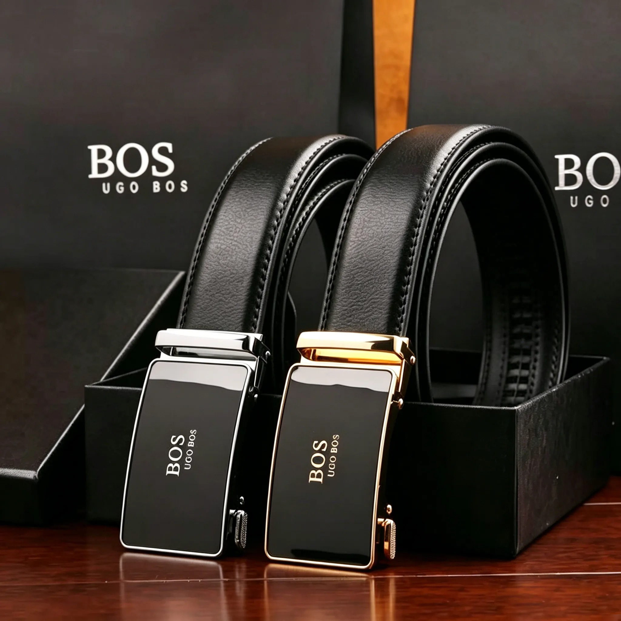 Designer BOSS Belts Men Design Belts for man Classic luxury business belt casual belt Golden Silver Automatic buckle Length 120CM womens mens leathe