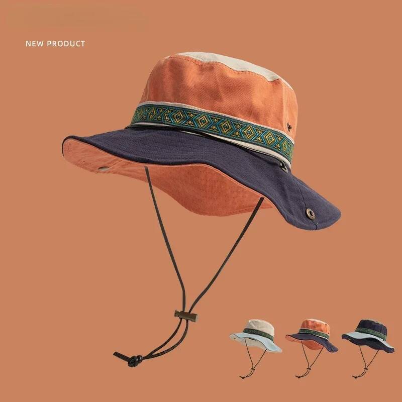 Spring Summer Versatile Sun Parent-Child Bucket Men Eaves Outdoor Sunscreen Women Camping Hiking Hat