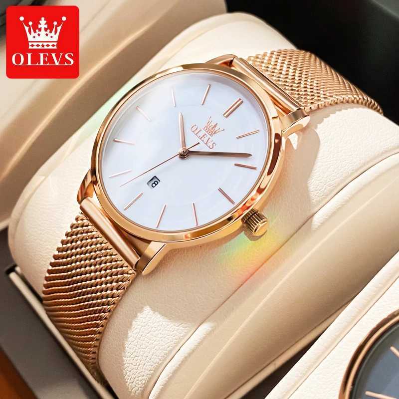 Women's Watches OLEVS Watches For Women Quartz Waterproof Watch Luxury Lady's Watch Stainless Steel Rose Gold Set Gift BoxT260923
