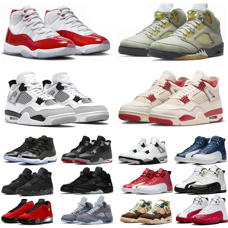 Mens Womens Mid Top 4s 5s 12s Basketball Shoes Casual Shoes Breathable Lace Up Sneakers Non Slip Sole Daily Walking Travel Streetwear Footwear
