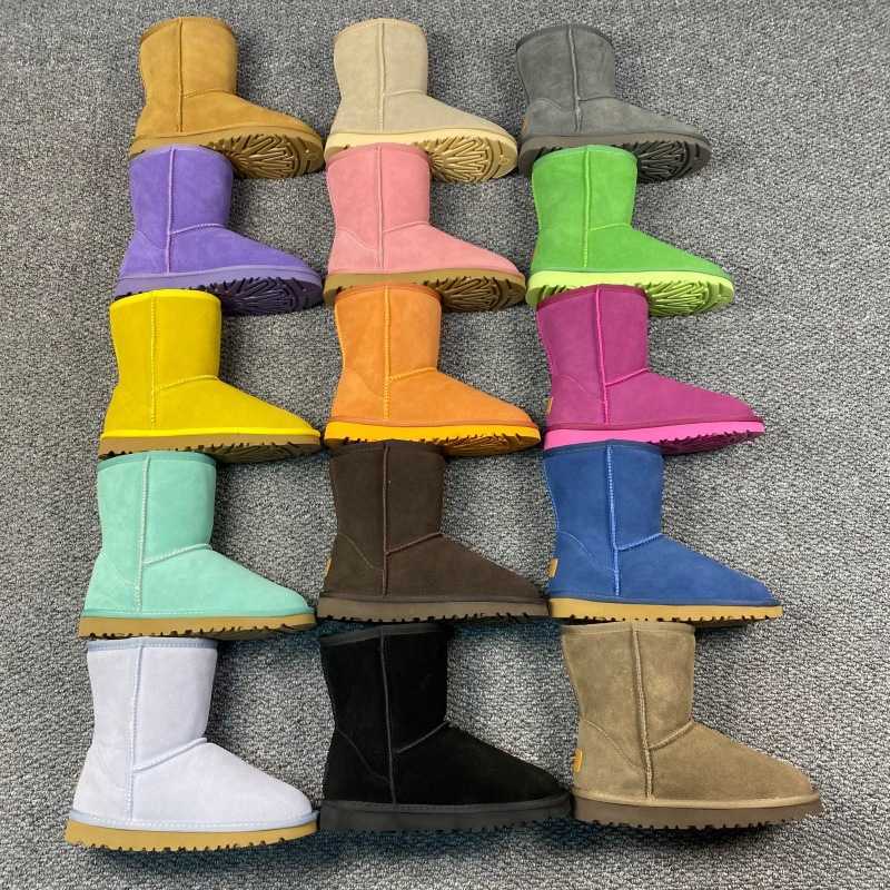 high-top snow boots, women's fleece-lined and thickened warm boots, unisex, available in large sizes