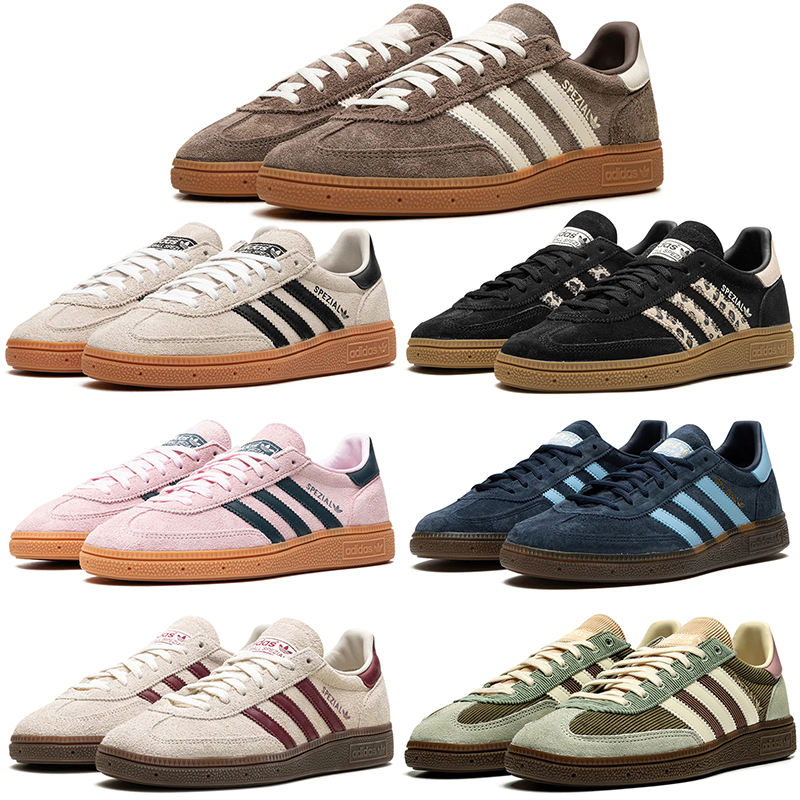Adidas Handball Spezial baskets designer pour hommes femmes plat extérieur baskets durables tendance marron blanc léopard point noir bleu marine