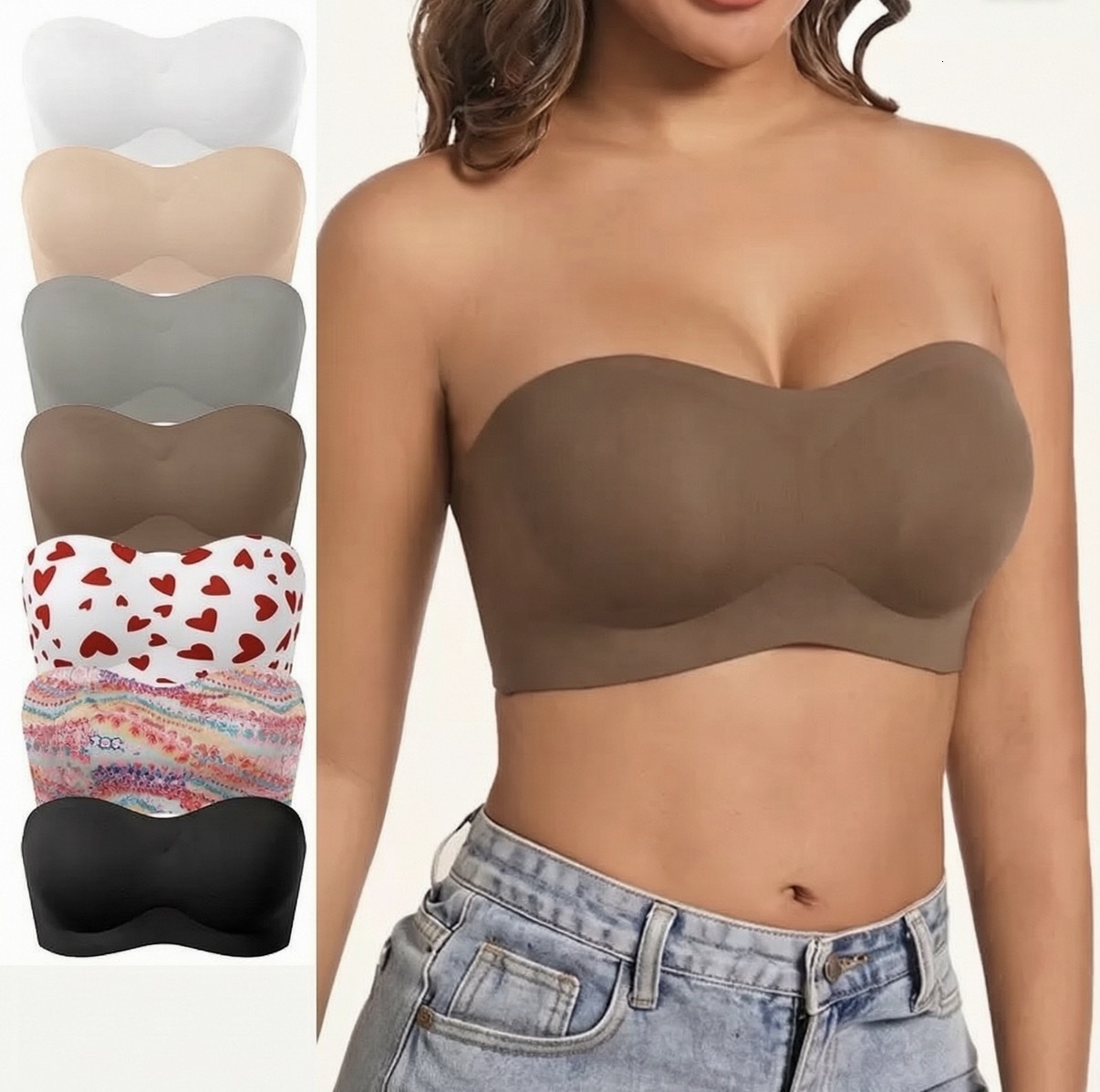 Wireless Jelly Bras Plus Size non-slip jelly bra, seamless sports bra for women