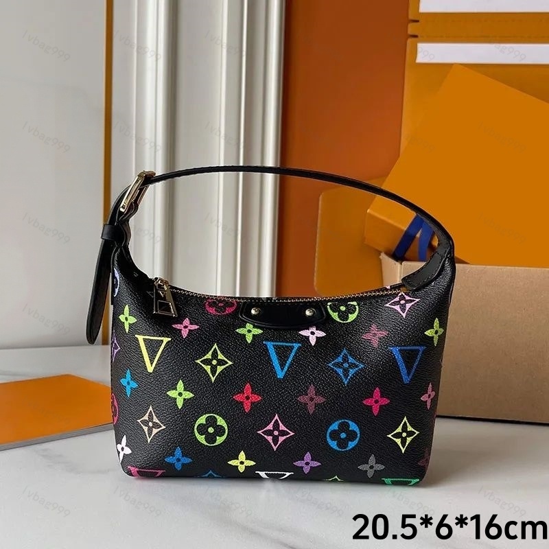 2026 5A New Luxury Designer Bags Pochette Hills For Women High Quality Old Flower Pressing Black Clutch Fashion Summer Medium Handbag Tote Purse Bea