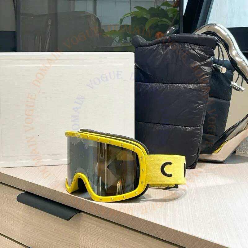 2026 Luxury Designer Ski Men Women Oversized Big Frame Snowboard Goggles Uv400 Protection Winter Sports Sunglasses With Green Box Full Set 0e4