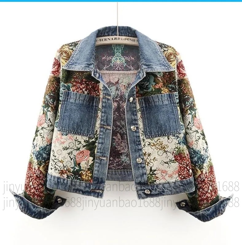 designer denim jacket women long sleeve Lapel Neck jeans jackets womens coat vintage woman jacket womens short parkas coats Outerwear pius size clot
