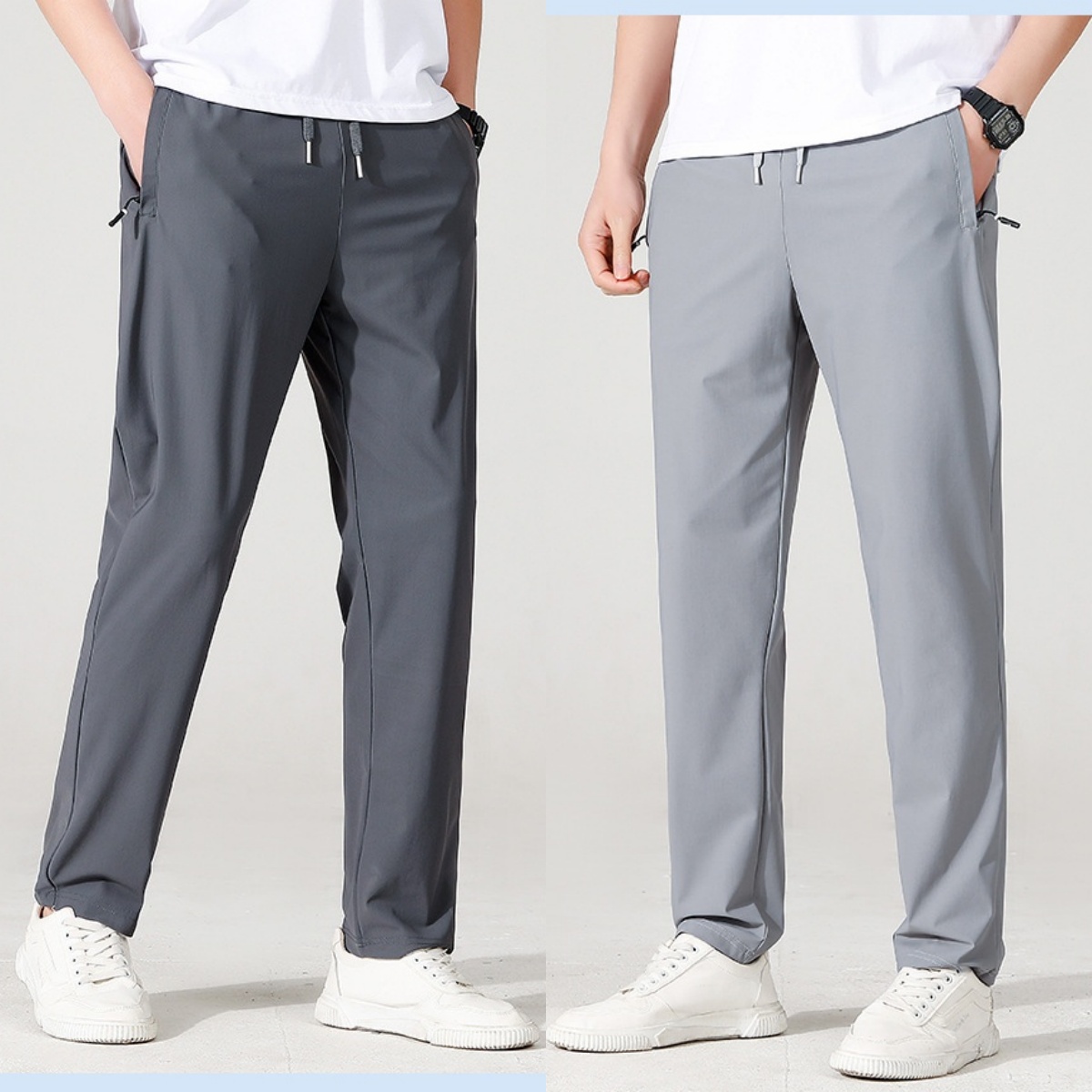 A3017 Men's Fashion Plus Size Sports Pants Leisure Yoga Pants Straight Pants Quick-drying Sport Pants