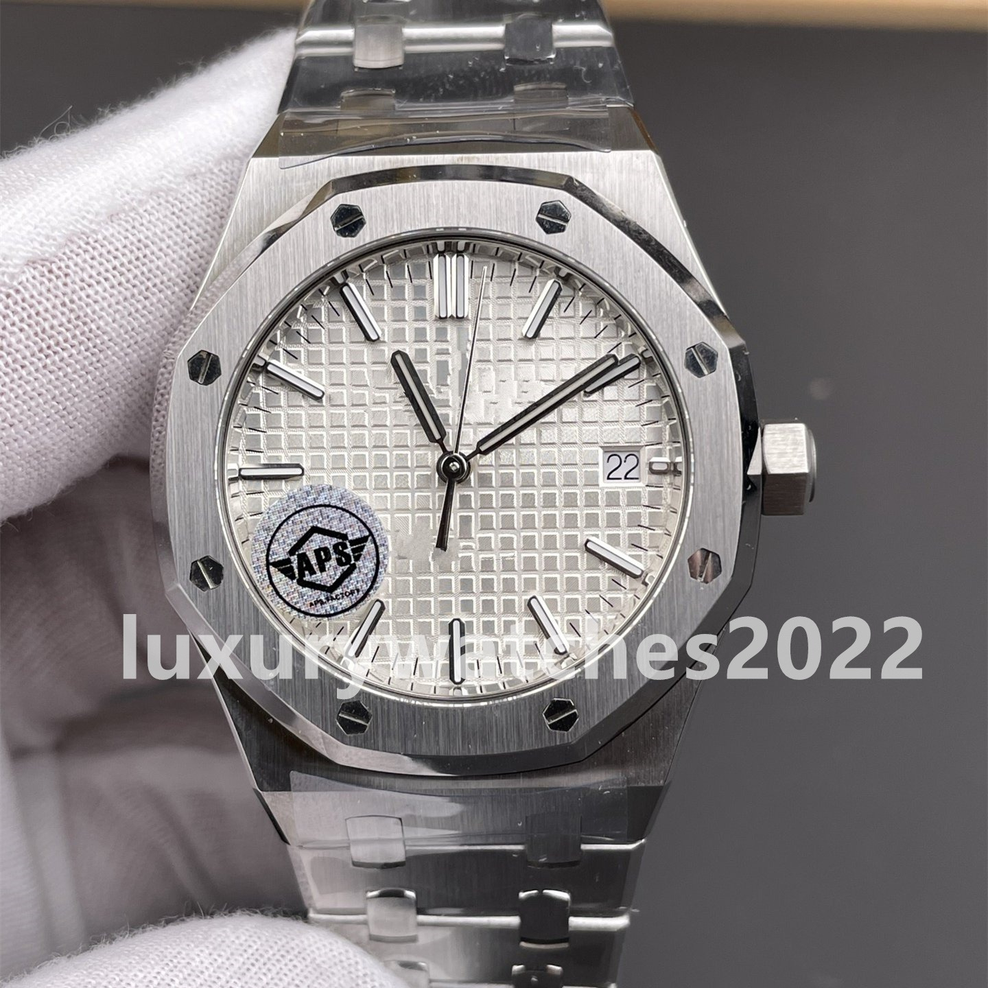 37mm Women Watches Mens Automatic Cal.3120 Mechanical Men's Watch Women's Steel Black Blue Silver Dial 15450 Unisex Dress APSF Wristwatche