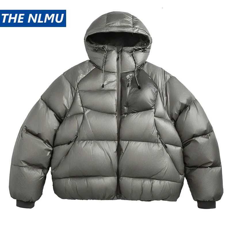 Men's Down Parkas 2026 Winter Hooded Down Jacket 90% White Duck Warm Down Coats Outdoor Lightweight Water-Resistant Windproof Urban Streetwear