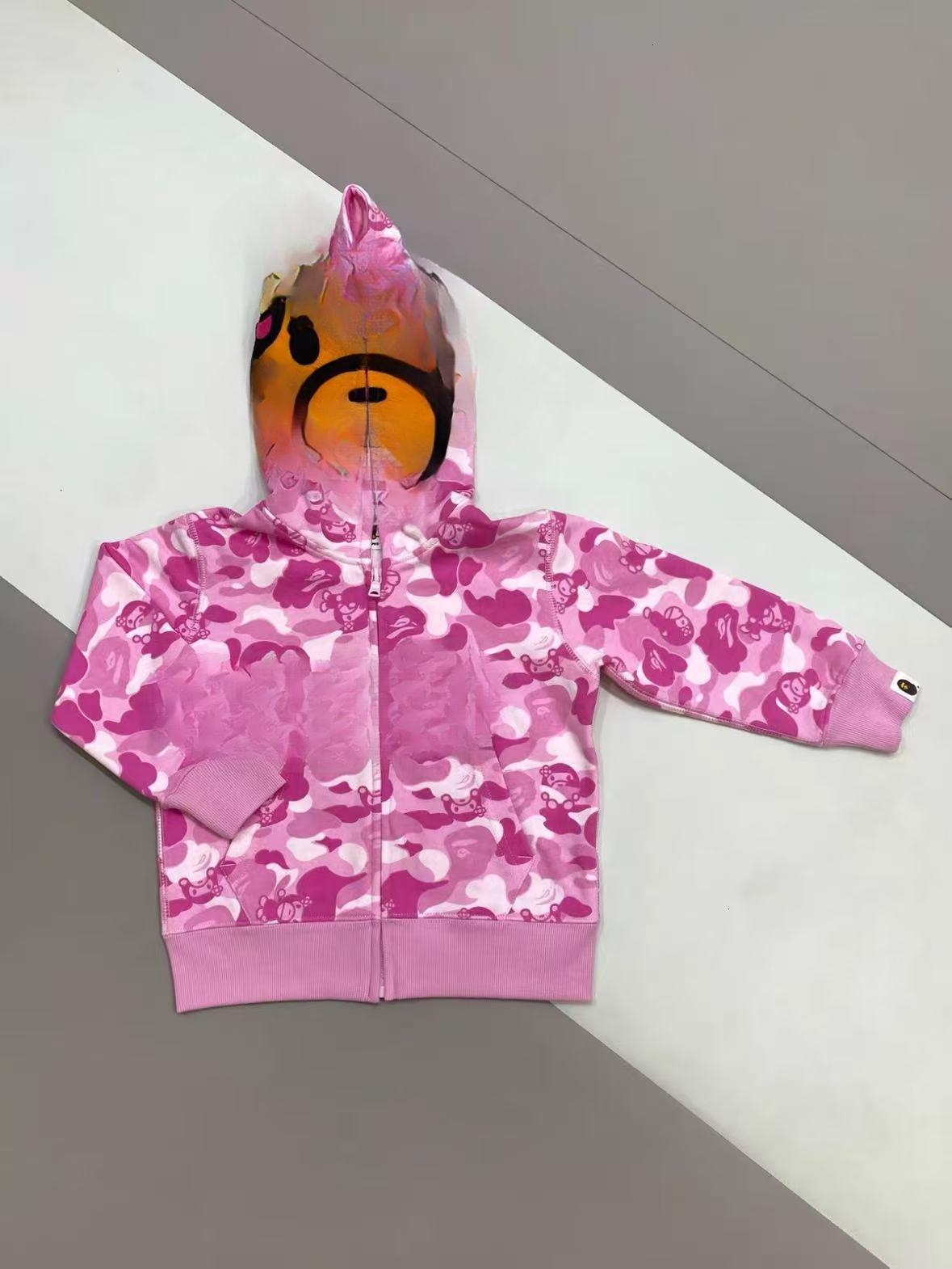 Baphoodie Designer Hoodies Outerwear High Quality Mens Womens Fashion Full Zip Hip Hop Hoodie Pink Camo Monkey Face Full Zip Hooded Jacket Cartoon A