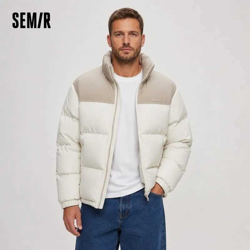 Men's Down Parkas Semir Down Jacket Men Women 2024 New Winter Windproof Waterproof Outerwear Couple Puffer Jacket Cold-Proof Clothing C260922