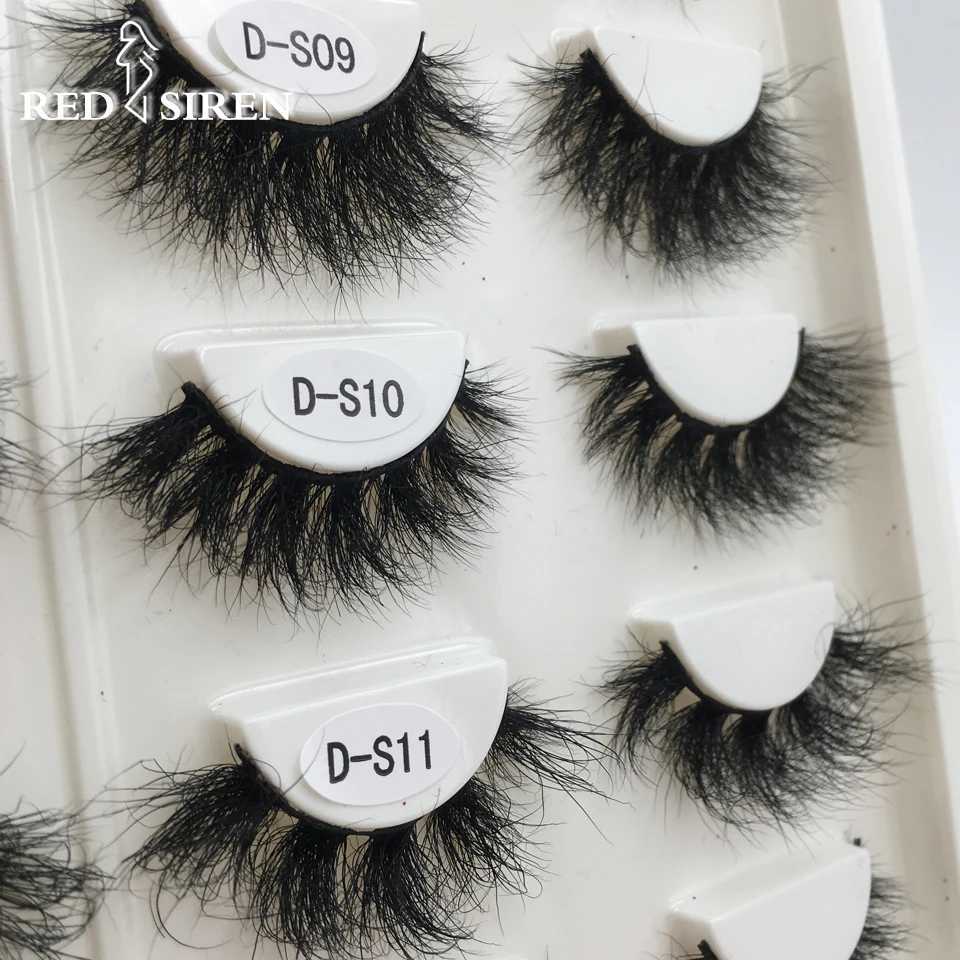 False Eyelashes RED SIREN Lashes Mink Eyelashes Real Mink Hair Fluffy Messy Soft Natural Lashes Makeup 3d Mink Lashes X260922