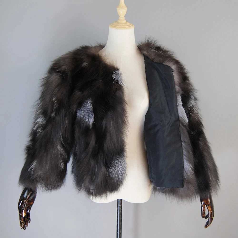 Hot Sale Brand Fashion Fur Coat Short Style Women Winter Silver Fur Coats Ladies Warm 100% Natural Fur Jacket M2609221