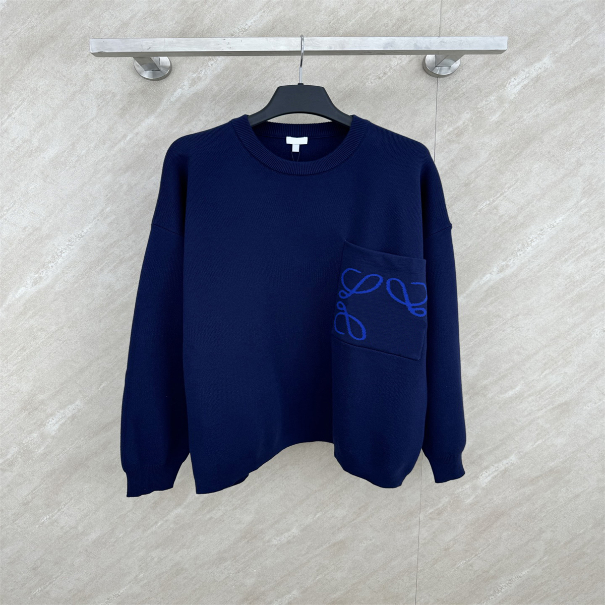 Men's Plus Size Hoodies & Sweatshirts New AOP jacquard letter knitted sweater in autumn / winter knitting machine e Custom jnlarged detail crew