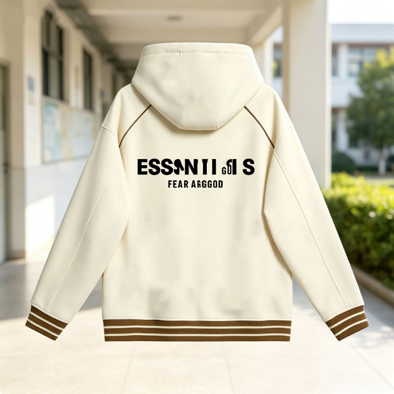 Fashion autumn Sportwear Casual Retro baggy letter graphic hoodie designer men's sweater men's universal washed black and white pullover c