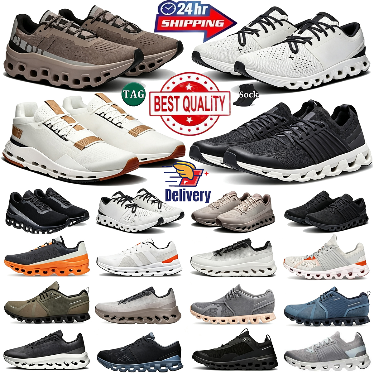 With box monster nova 5 x 3 ons can run man monster running shoes Women's shoes Nova Monster all black white Pearl Glacier sports men women jog
