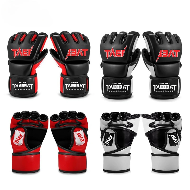 Professional Kickboxing Boxing MMA Gloves Adult Half-Finger Sanda Sparring Gloves Punching Mitten 260922