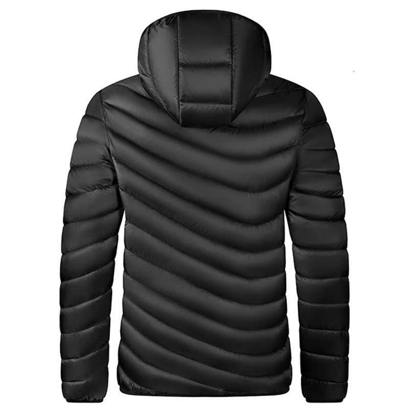 Down Parkas New Autumn Men's Winter Men Warm Waterproof Parkas Jacket Coat Mens Hooded Casual Brand Windproof Thick Outwear Hat Parkas Jacket M
