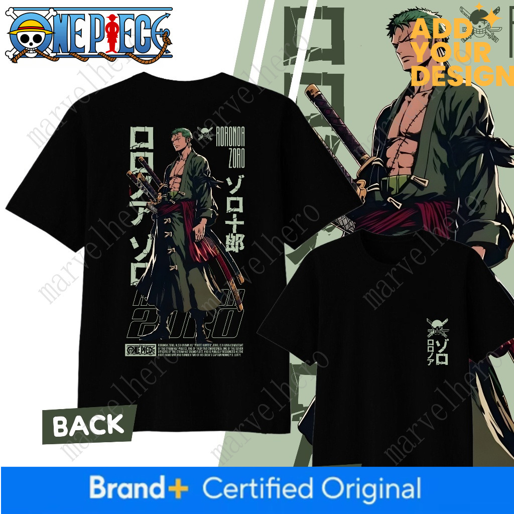 One Piece Anime Samurai Zoro T Shirt Men Women Cotton Short Sleeve Tee Tops 2026 Summer Graphic Print Streetwear Casual Y2k