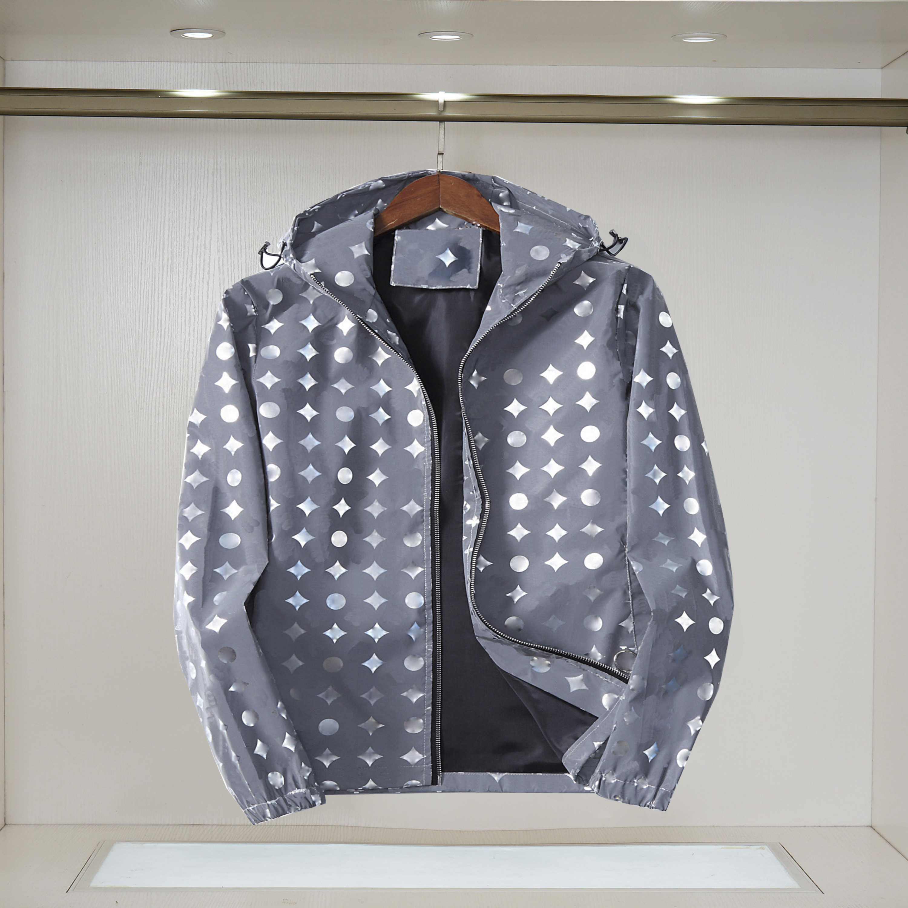 Designer Jacket for Men Autumn-Winter Warm Waterproof Windproof Jacket Fashion Casual Hip Hop Street Zipper Outdoor Jacket Plaid Stripe Asian siz