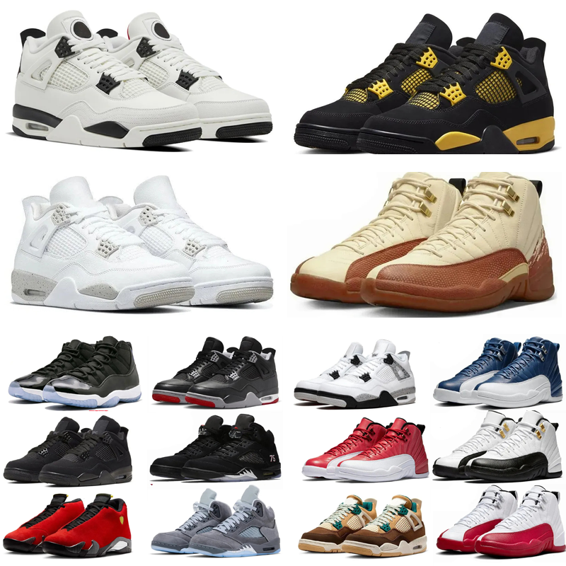 Womens Mens Fashion 4s 5s 12s Basketball Shoes Casual Shoes Mid Top Sports Sneakers Breathable Design Outdoor Training Daily Wear Trainers