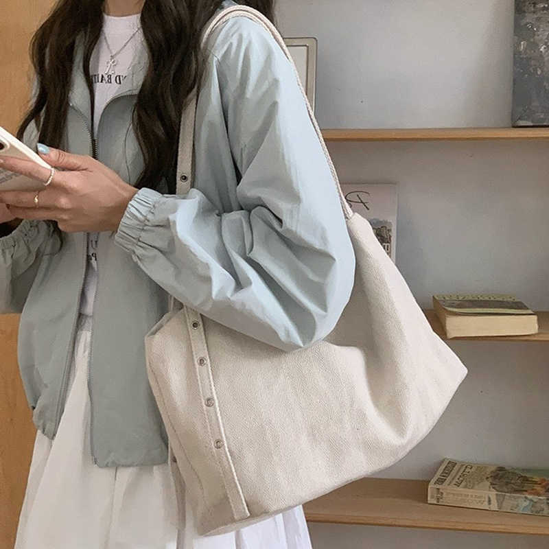 Cross Body Korean Lazy Style Large Capacity Women Canvas Tote Bag Female Casual Versatile Crossbody Bags Lady School Commute Shoulder Bags D260923
