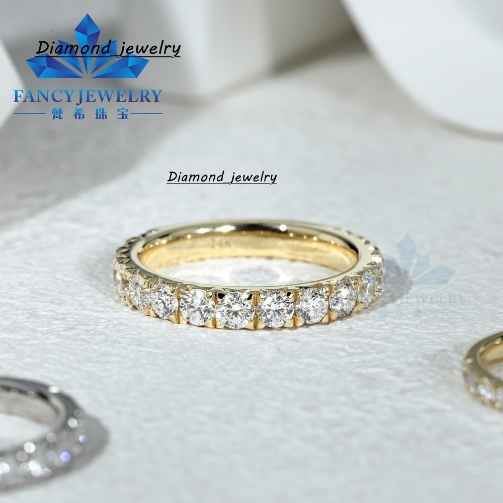 Custom Jewelry 10k 14k 18K Solid Gold Ring Round Cut DEF VVS1 HPHT IGI 1Carats Lab Grown Diamonds Ring Engagement Ring for Women