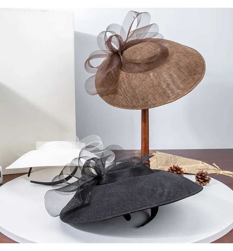 2025 New French Wide-Brim Hat - Vintage Bow Women's Tea Party Elegant Spring Summer Hat Light Luxury Niche Hat Z260922