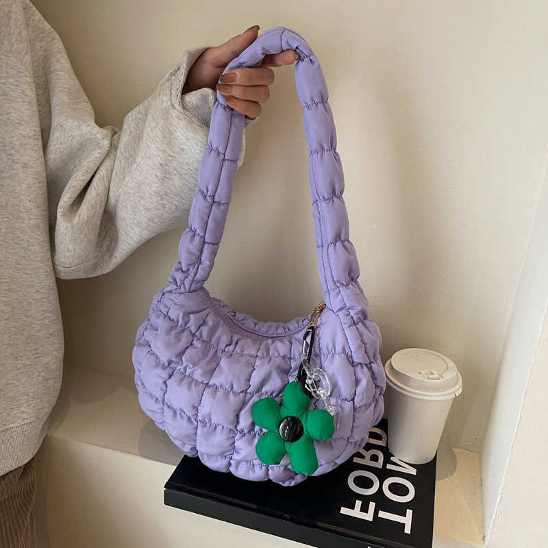Cross Body Women's Bag Korean Version Sweet y Style Shoulder Bag fashion Casual Bubble Dumpling Bag Fold Cloud Bag fashion Exquisite D260923