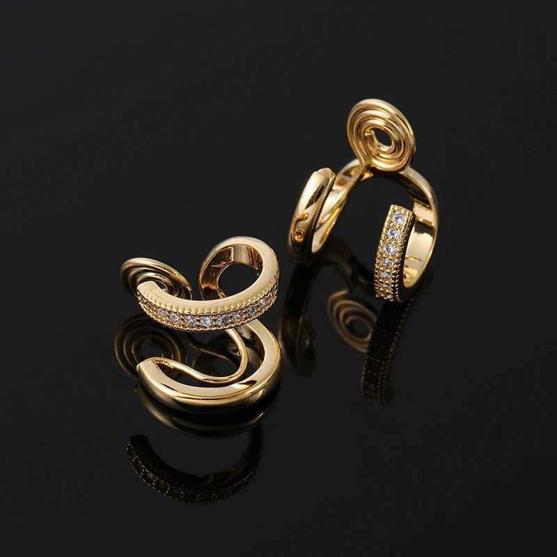 925 Sterling Silver Zircon Stone Earrings for Women Small Clip on Hoop Earrings Ear Bone Tiny Ear Ring Ear Clips Girl Aretes M260923