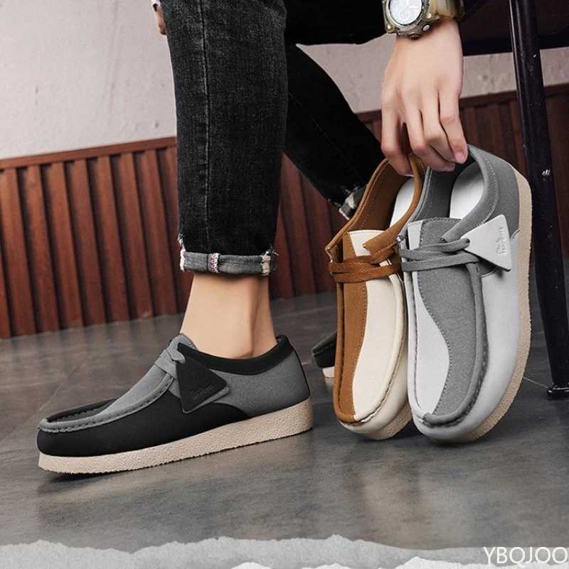 Dress Shoes Spring Autumn Fashion Casual One Step Breathable Trendy Thick Soled Men's Shoes Versatile Color Blocked Soft Soled Men's Loafe