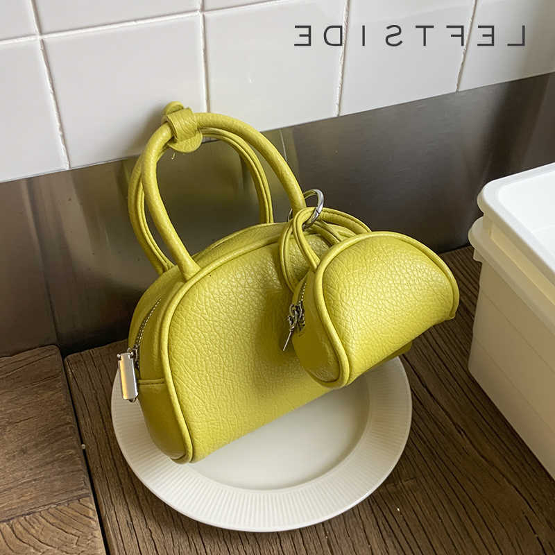 Body LEFTSIDE 2 Pcs/set Cross Short Handle Crossbody Bags for Women Mini PU Leather Shoulder Bag 2025 New Designer Purses and Handbags D260923