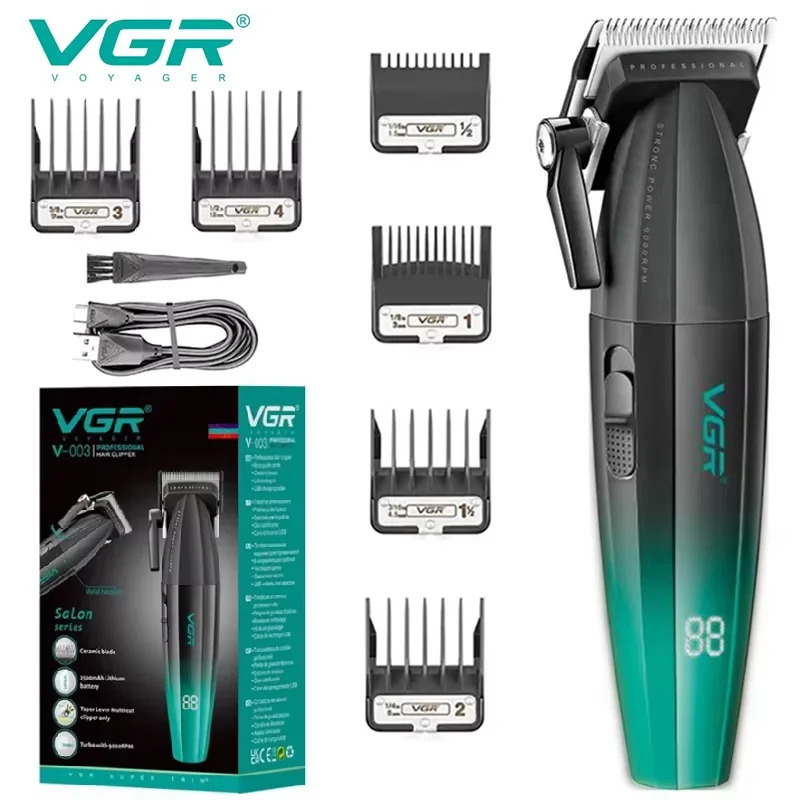 VGR Professional Men's Electric Hair Trimmer Cordless Trimmer with 9000RPM Motor for Beard Hair Trimmer V-003 260922