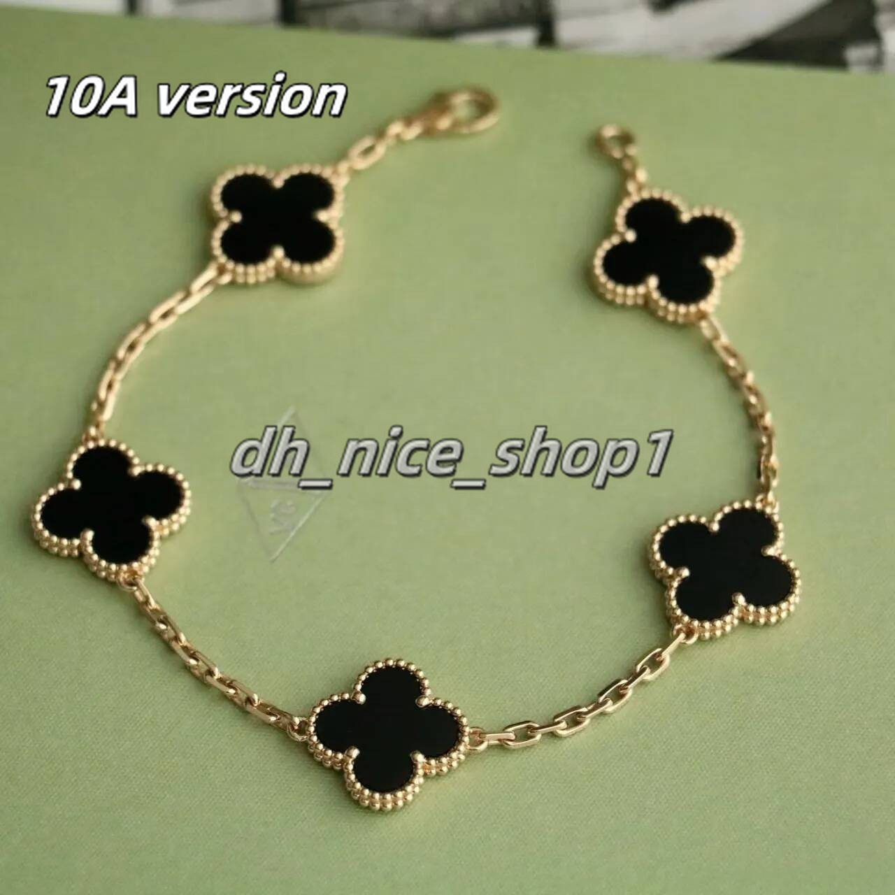 Four leaf clover Bracelet bangle lucky jewelry designer women fashion Vanlies Cleef charm bracelets classic unisex party wedding mother of pearl flo
