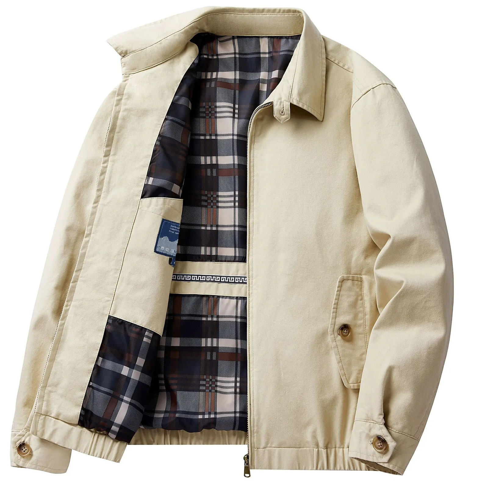 Fashion Men Solid Color Turned Collar Business Casual Jackets Quality Men 100% Cotton Trendy Coats Washed Cargo Jackets 4XL 260918