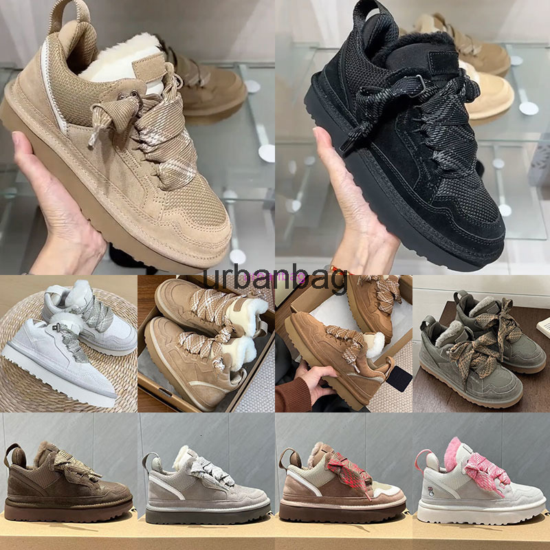 Designer Fur Sneakers Trainers Casual Shoes Boots Highmel Tasman Tazz Slippers Womens Suede Chestnut Sand Wool Sheepskin Winter Cold Fall size 36 44