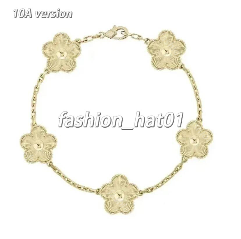 Designer Bracelet Women Four Leaf Clover Bracelet Plated 18K Gold cleafly vanly cleefbraclet Red Green White Shell Agate Charm Bracelet Wedding Part