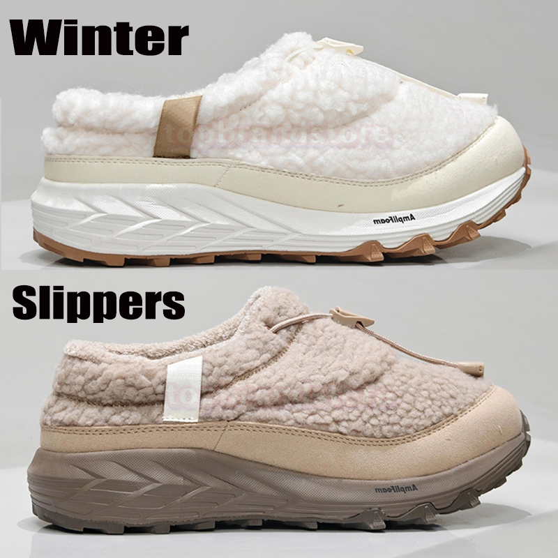 Sonoma Winter Fur Slippers flats designer slipper Black Ivory White Cream Beige fashion mens sandals platform comfort slides men casual sandal shoes