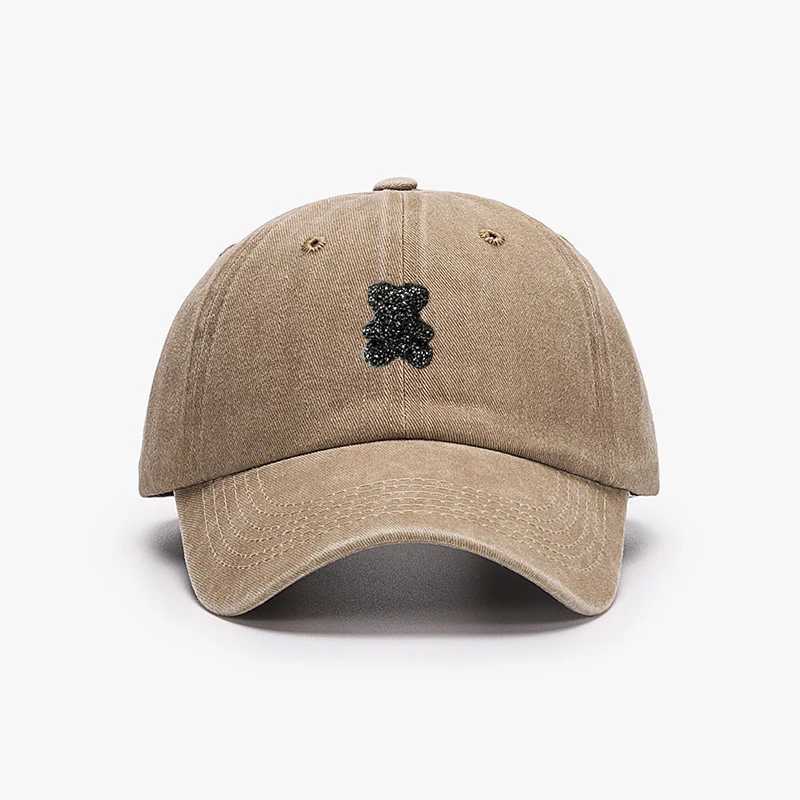 Cute teddy bear baseball cap retro style men's and women's adjustable outdoor travel hiking duckbill cap Z260922