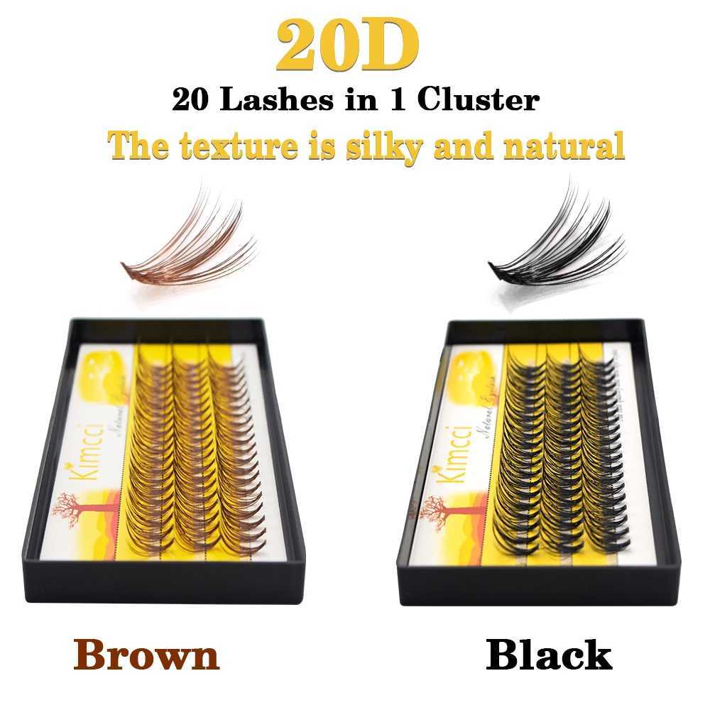 False Eyelashes Super Bundles 3D Mink Individual Eyelash Extension False 20D BROWN / BLACK Volume Cluster Lashes Natural Faux Makeup Eyelashes X2609