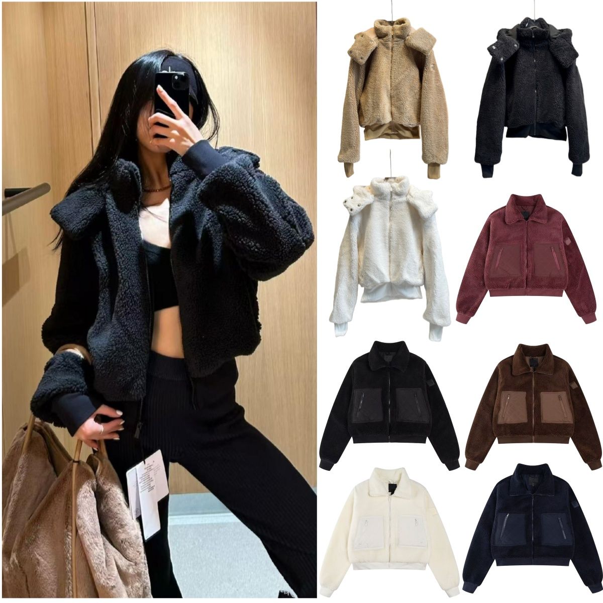 Yoga New Women Clothes Set Fleece Activewear Stand Collar Outerwear Warm Pants Cozy Winter Ensemble for Daily Casual Outdoor Activities Women Clothe