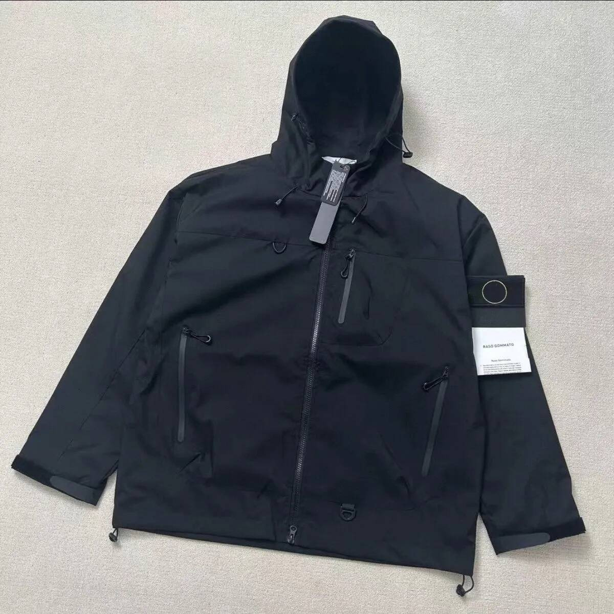 Stones Designer Arm Compass Badge Multi Pocket Functional Hooded Stonely Jacket Windproof Waterproof Outdoor Camping Hiking Loose Casual Stoney Coat