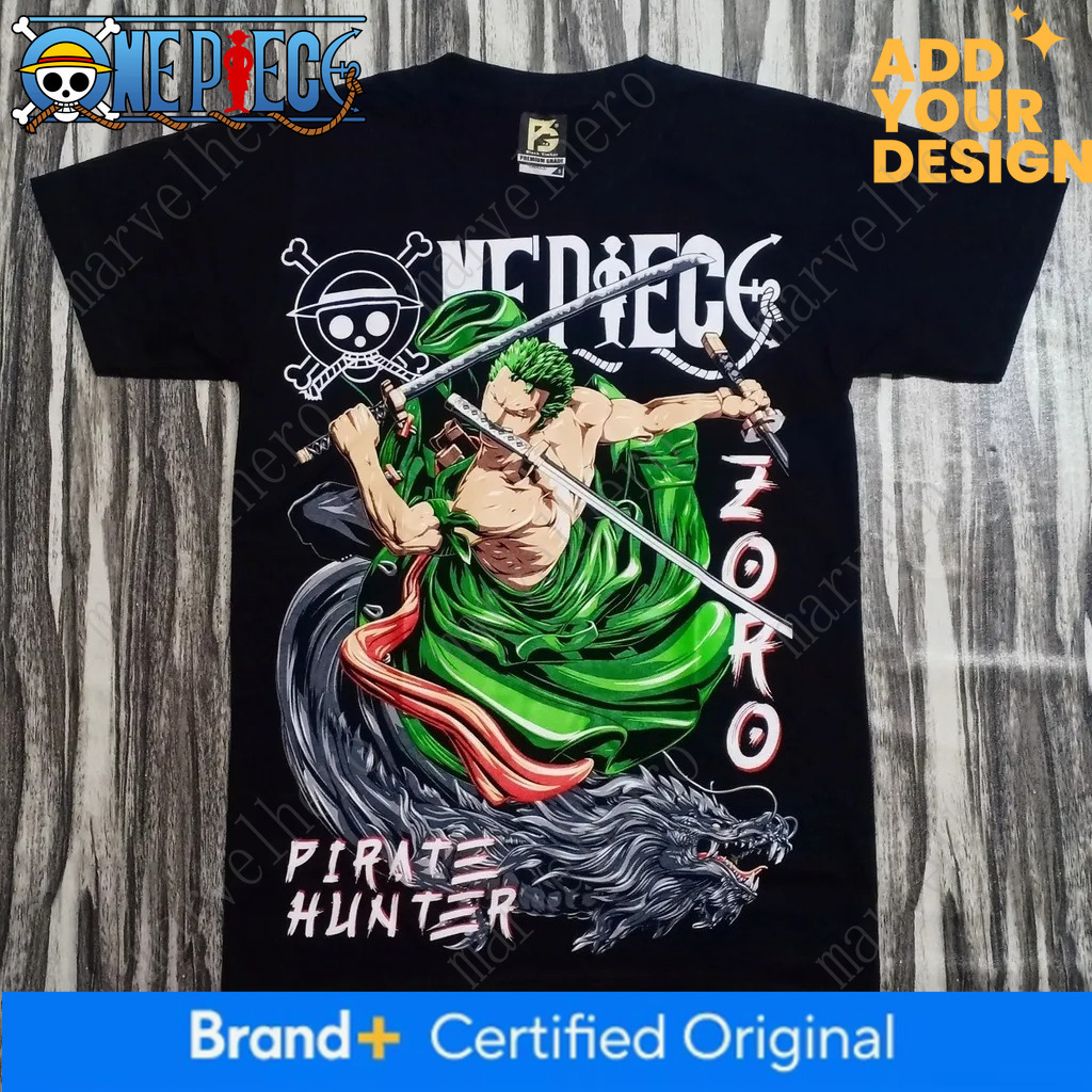 One Piece Anime Pirate Ship ZORO RORONOA LUFFY Printed and Women's Men's Top Sports T-shirt Summer New Tee