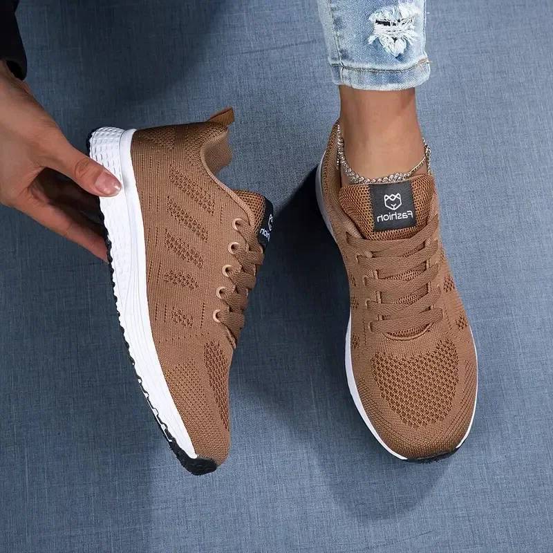 Women's Casual Flats Sports Mesh Breathable Trainers Female Sneakers for Women Basket Tenis